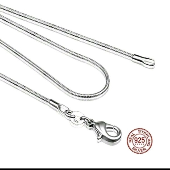 925 STERLING LONG SKINNY SILVER ROUND SNAKE CHAIN NECKLACE FOR LAYERING 28" - Picture 4 of 7